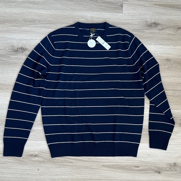 J. Crew Cashmere crewneck sweater in stripe - Picture 3 of 7